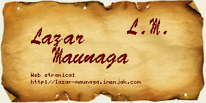 Lazar Maunaga vizit kartica